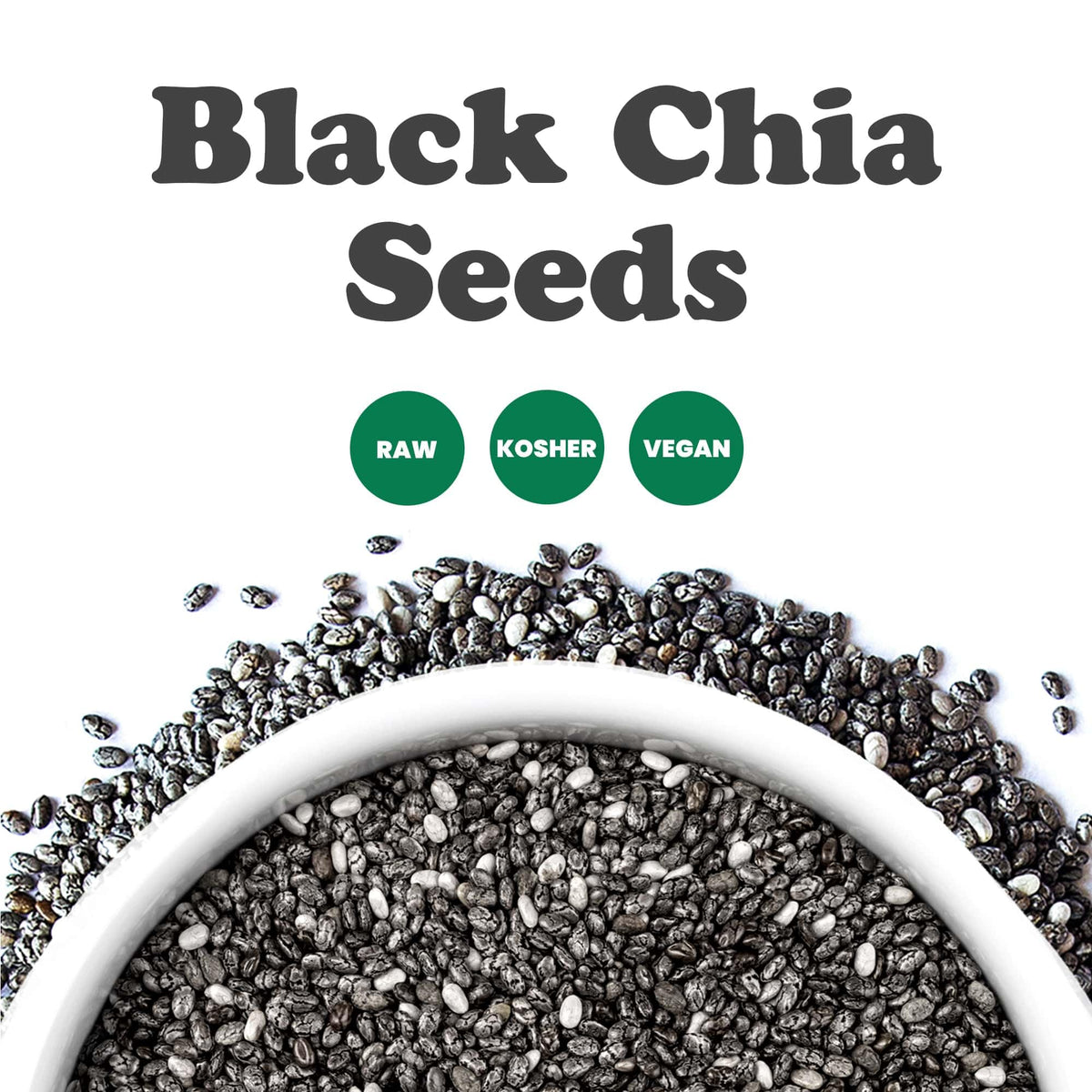 Food To Live - Black Chia Seeds, 25 Pounds - Whole, Sproutable, Vegan, Kosher, Keto, Sirtfood, Bulk. Rich In Essential Fatty Aci