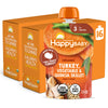 Happy Baby Organics Savory Blends Stage 3 Baby Food Puree, Free Range Turkey, Harvest Vegetables & Quinoa Skillet, 3.5 Ounce (Pa