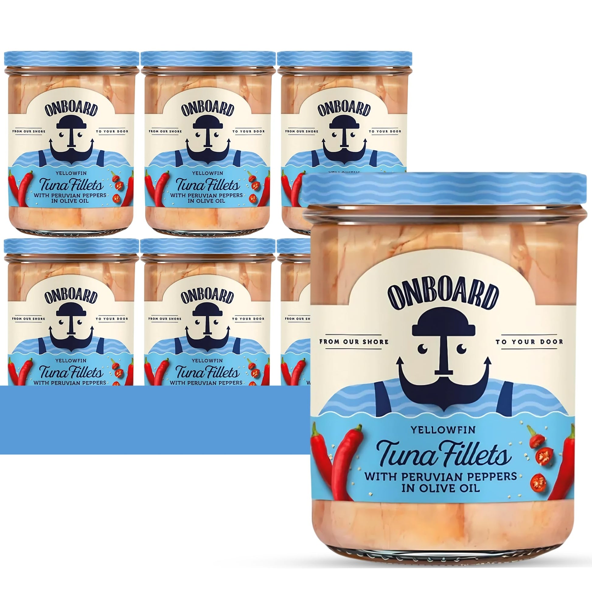ONBOARD Yellowfin Tuna Fillets - Mediterranean Seafood Diet, High in Protein, 1.05 oz (Pack of 6)