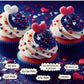 Confect Cake Mate Dessert Sprinkles – Red, White & Silver – Pearl, Star & Heart Shapes – 4.2 Oz – Vegan, Gluten-Free, Dairy-Free