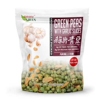 Paradise Green P/G Green Peas with Garlic Slices, 600g Individual Pack