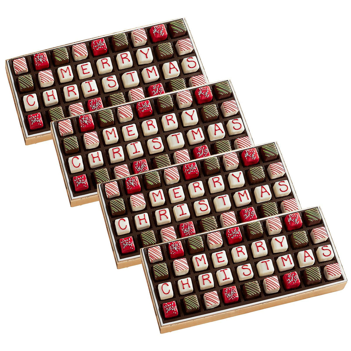 4 Holiday Gift Boxes - The Swiss Colony Merry Christmas Petits Fours 4-Gift Bundle