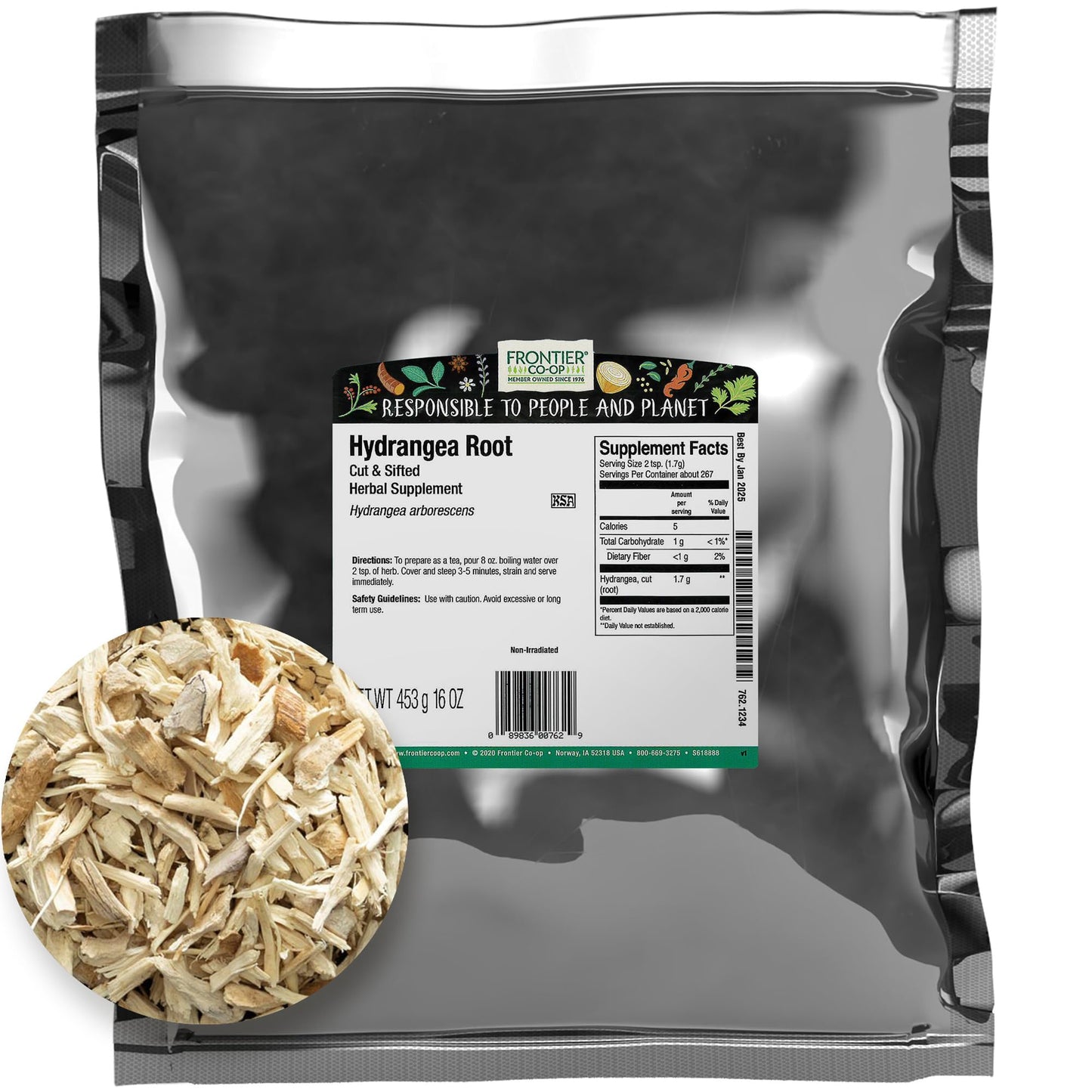 Frontier Co-Op Cut & Sifted Hydrangea Root 1Lb
