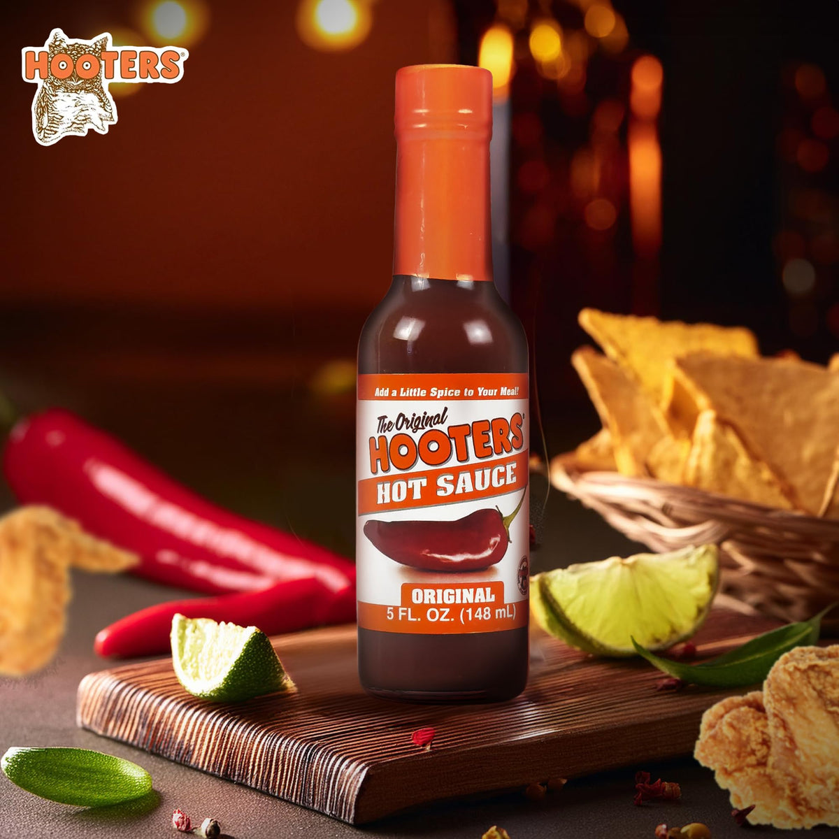 The Original Hooters Hot Sauce - Ideal For Spreads, Crackers And More! A Hot Touch For A Better Taste - Nutritionally Balanced,