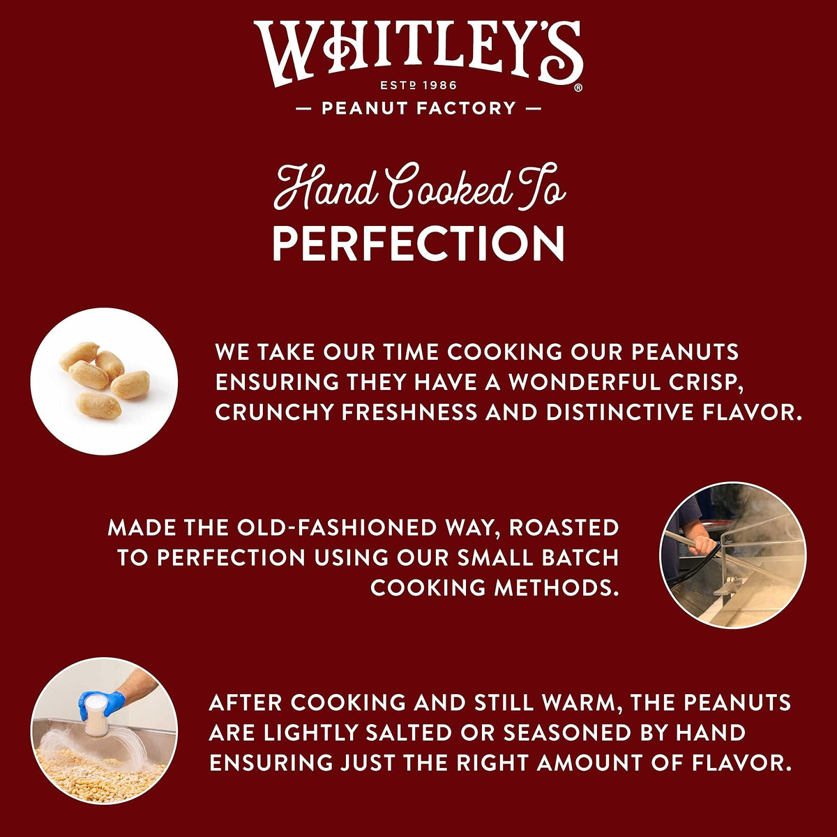 Whitleys Salted Virginia Peanuts - Super Extra Large Home Cooked Virginia Peanuts (2 x 40 Ounce Tin)
