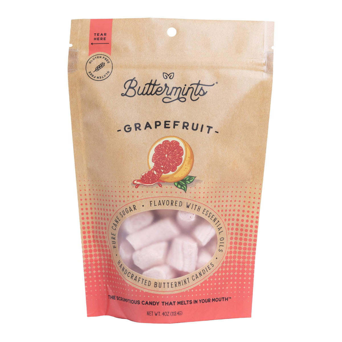 Buttermints Grapefruit, Butter Mints Gluten-Free Candy Soft Butter Taste, Unexpectedly Scrumptious (4 Servings)