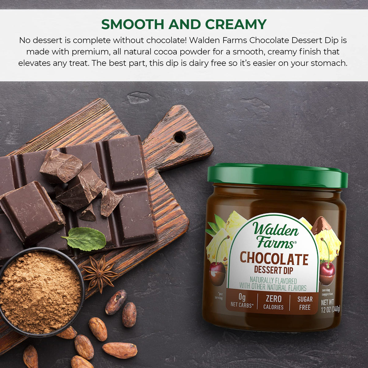 Walden Farms Dip Calorie Free Chocolate, 12 Oz
