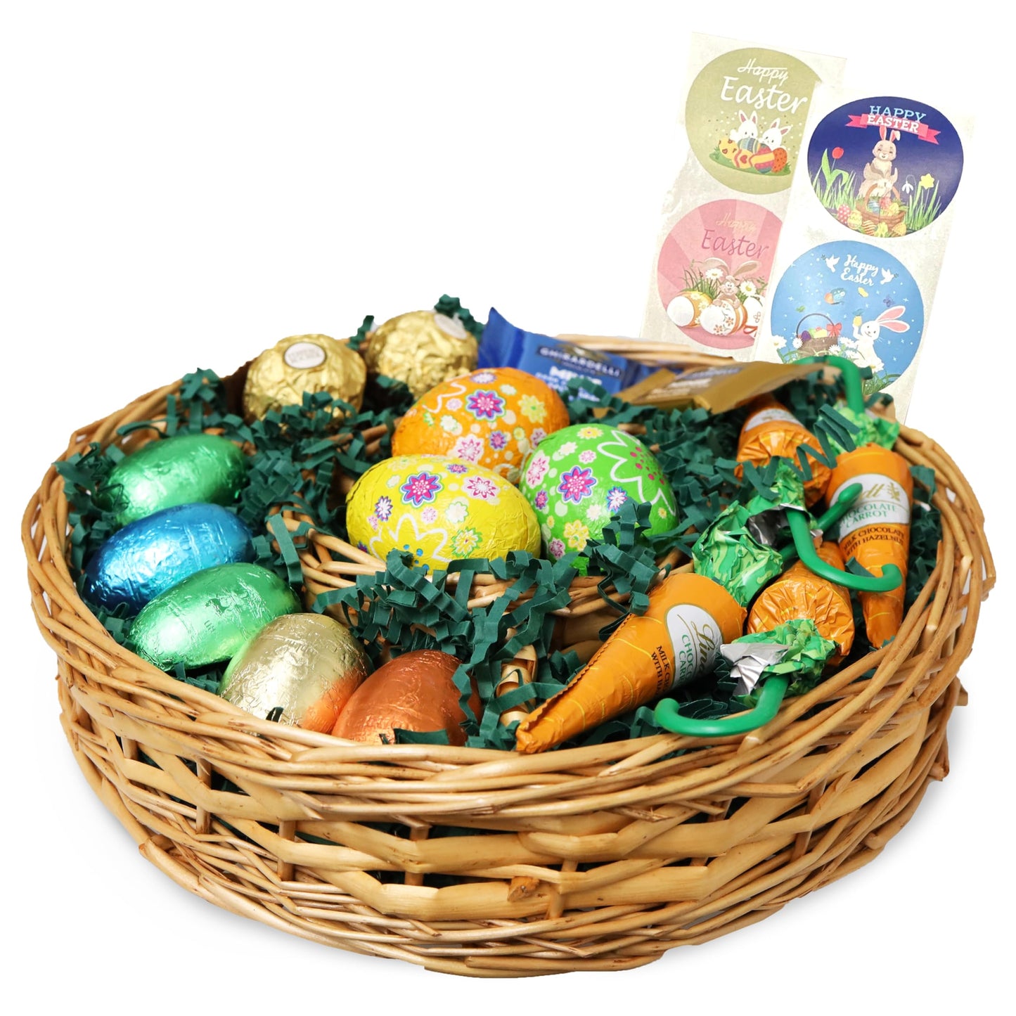 Evas Gift Universe Easter Gift Basket with Eggs, Truffles & Sticker - 1 Count for Him, Her, Kids, Friends