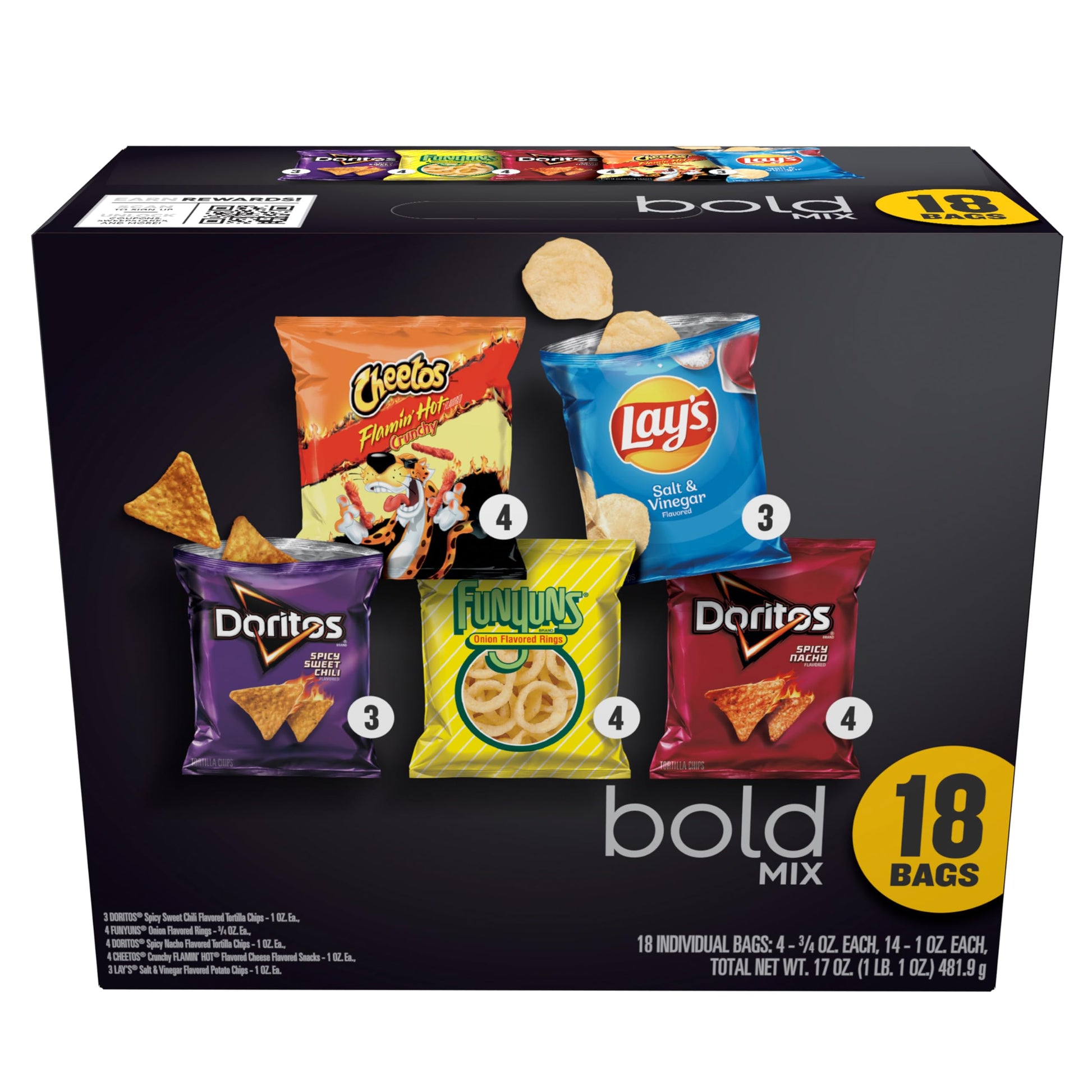 Frito-Lay Bold Mix Variety Pack Box 18ct