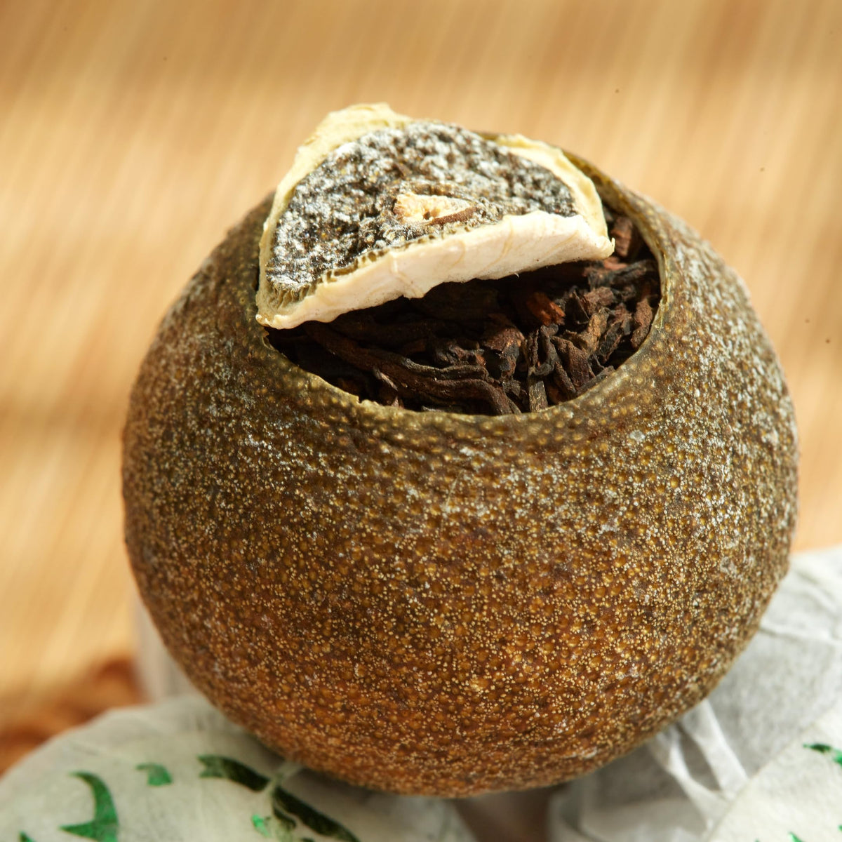 Chawuwarmsun [A] Mini-Citrus Ripe Pu Erh Tea,4.5Oz(130G),Fragrant Citrus Aroma With Puer Smooth,Origin Of China