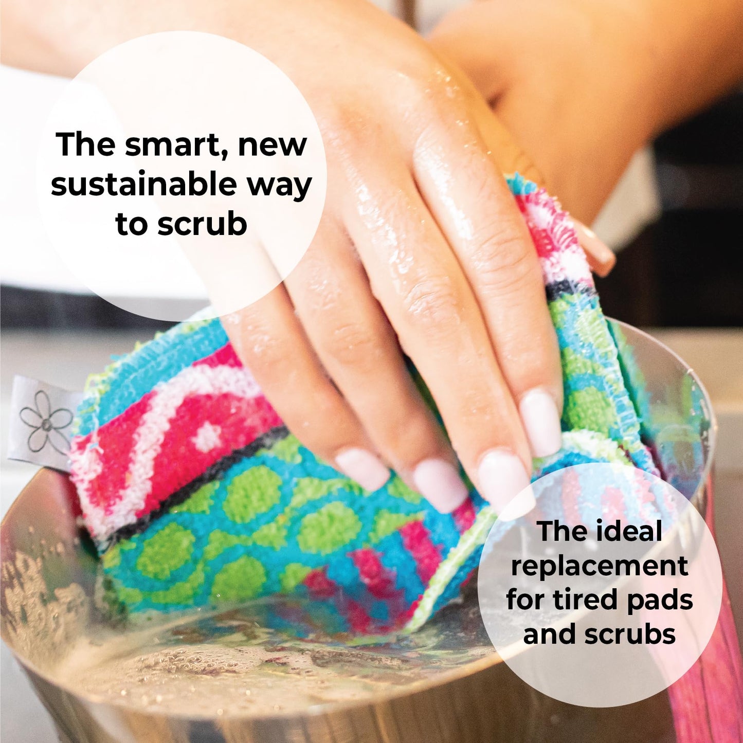 Skoy Scrub, 2-Pack , Non-Scratching, Reusable Scrub For Kitchen And Household Use, Environmentally Friendly, Dishwasher Safe - A
