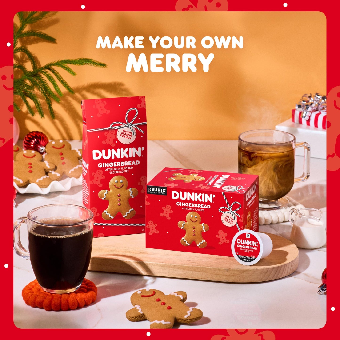 Dunkin Gingerbread Artificially Flavored Coffee  K-Cup Pods  60 Ct.