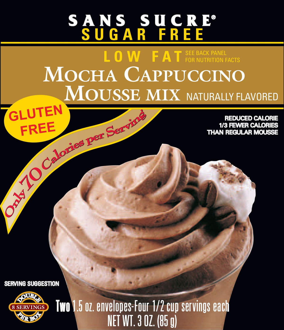 Sans Sucre Mousse Mix Gluten Free, Mocha Cappuccino