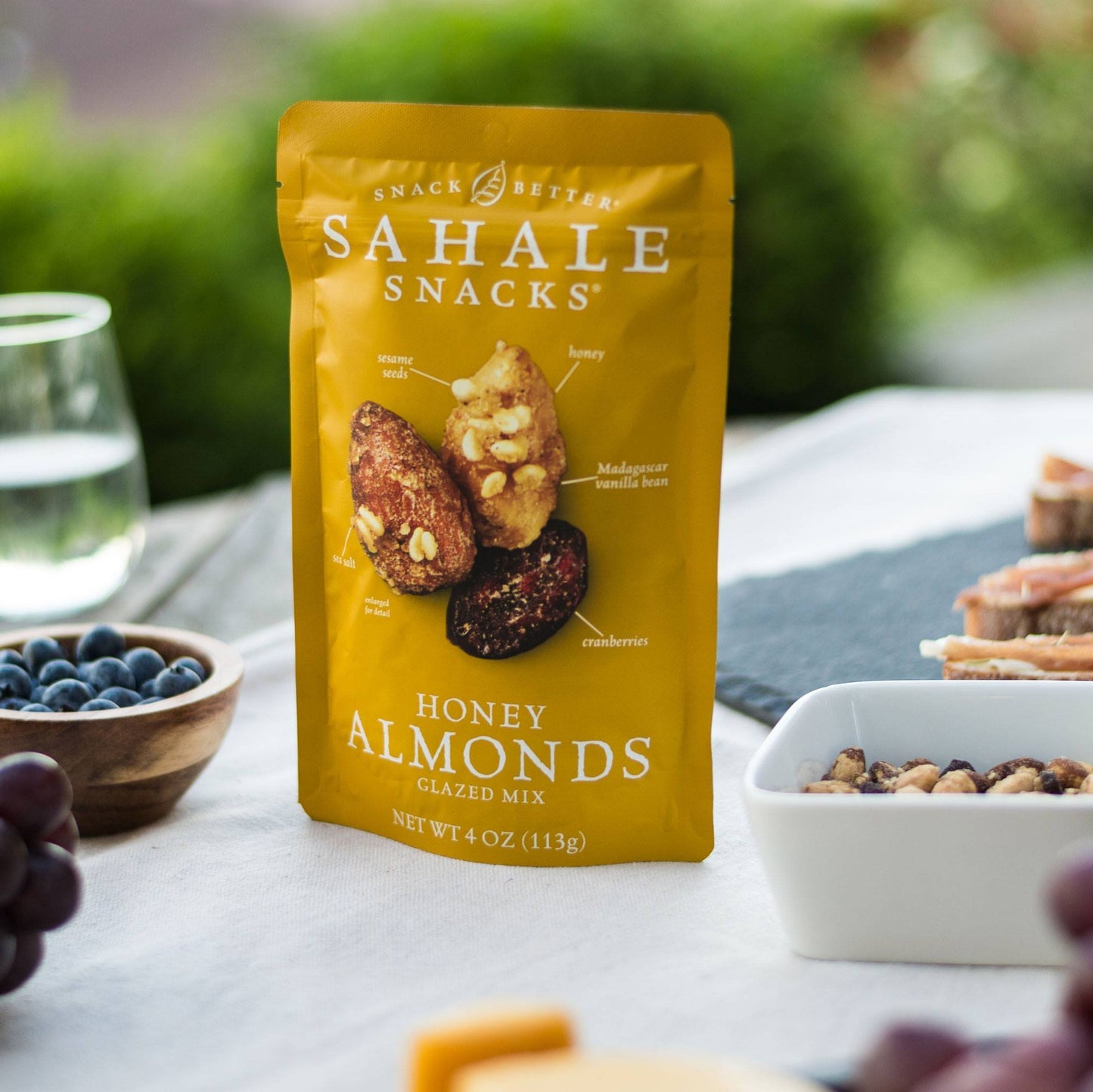 Sahale Snacks Honey Almonds Glazed Mix, 4 Ounces, 12 Count