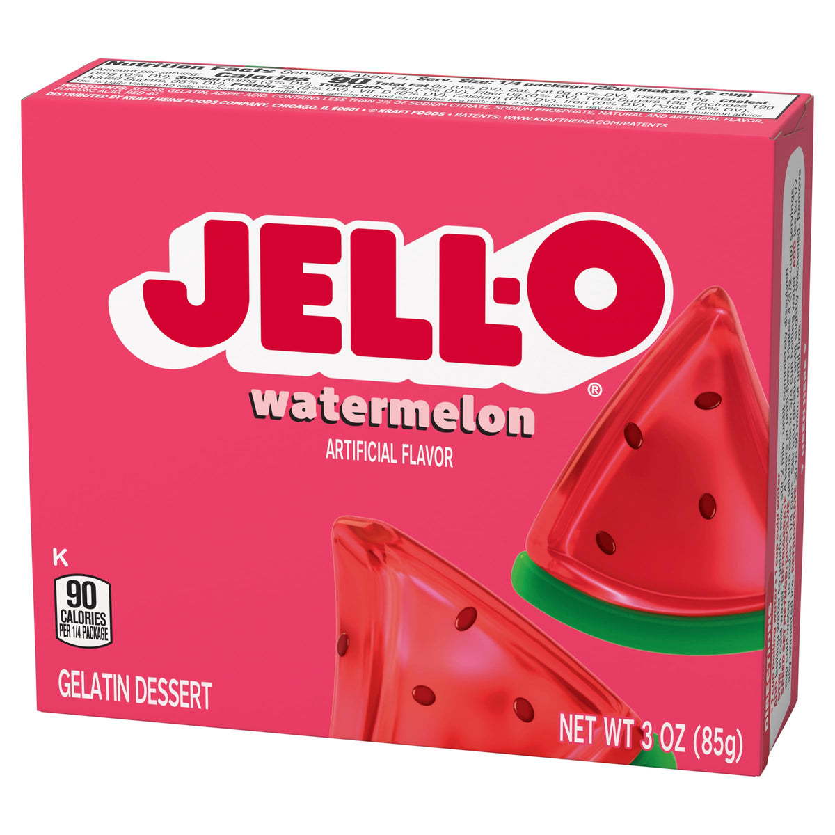 Jell-O Watermelon Gelatin Dessert, 3 Oz (Pack Of 12)