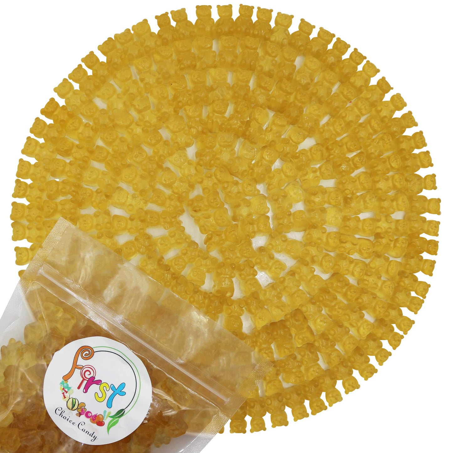 FirstChoiceCandy Gummy Bears - Pineapple Flavor, 2.5 Pound Pack
