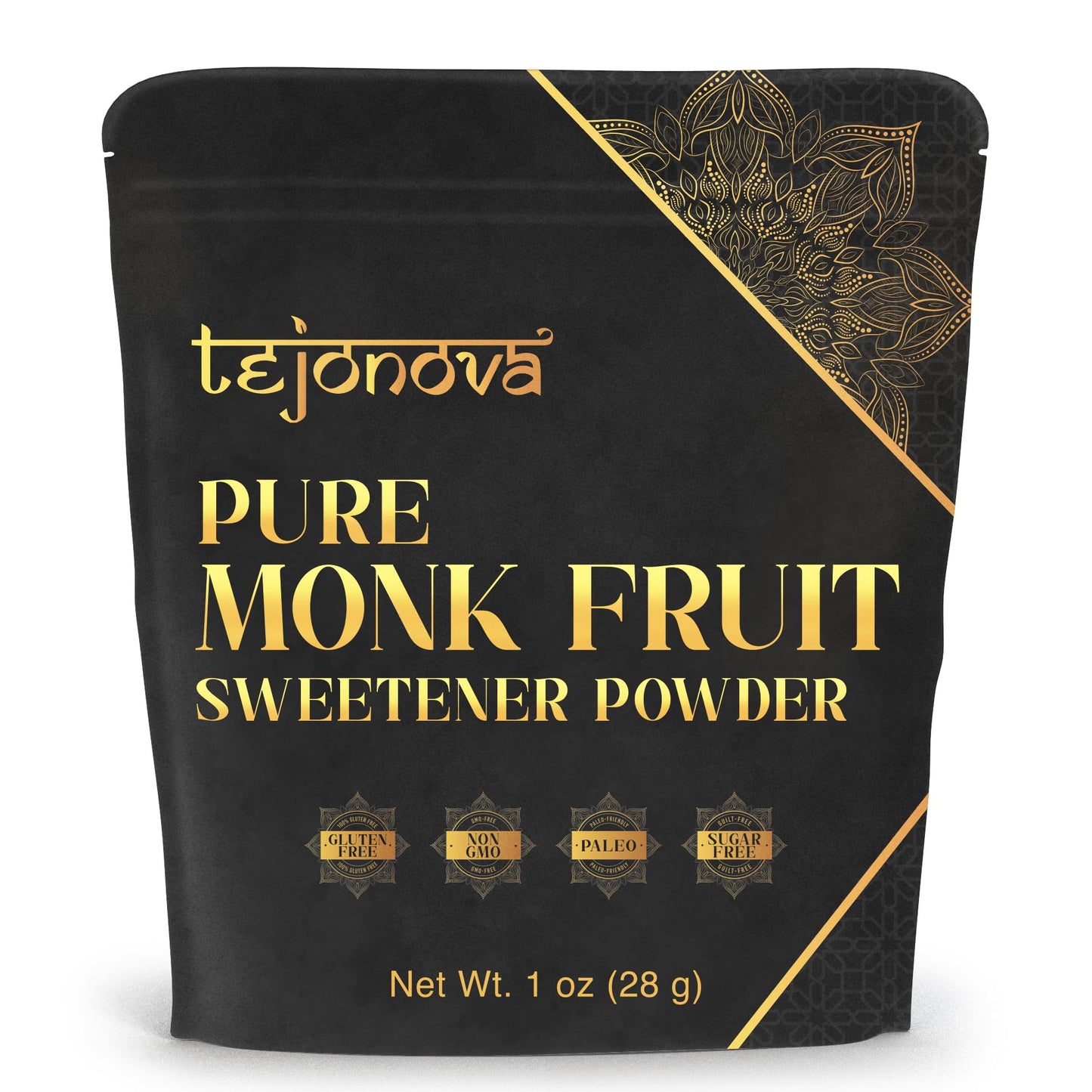 tejonova Monk Fruit Sweetener, Pure Monk Fruit Extract Powder, 1 oz, 90 Servings, No Erythritol, Keto Sugar Substitute