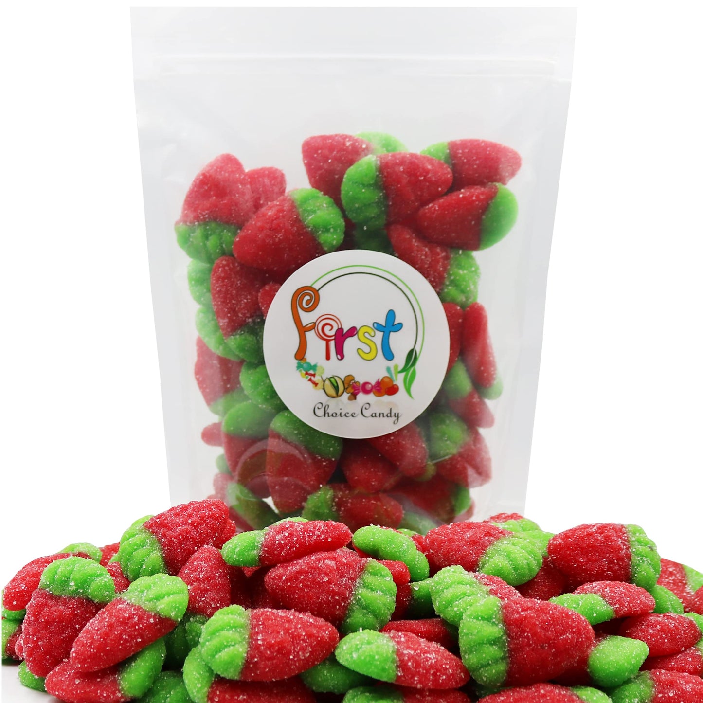 Firstchoicecandy Gummy Fruit Candy (Sour Strawberry, 2 Pound (Pack Of 1))