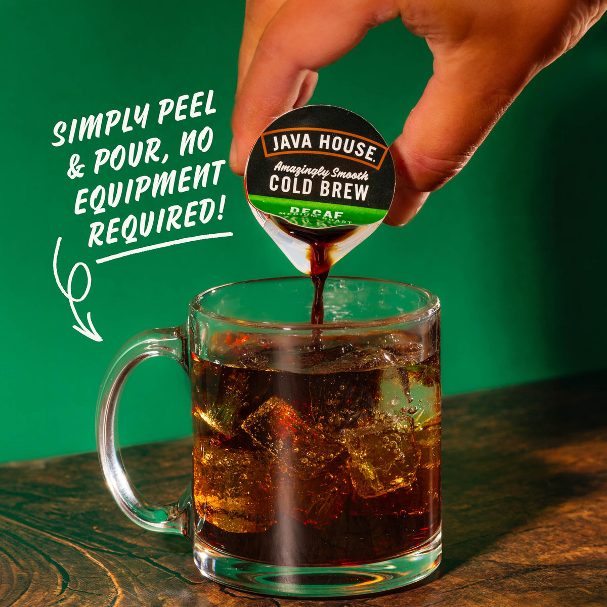 Java House Cold Brew Coffee Concentrate Pods, Decaf, 1.35 Fl Oz, 12 Count, Model FCC09350