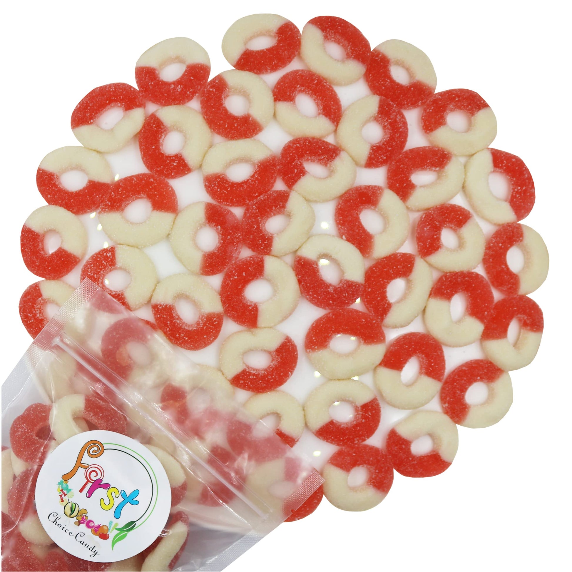 Firstchoicecandy Gummi Rings (Watermelon, 2 Lb)