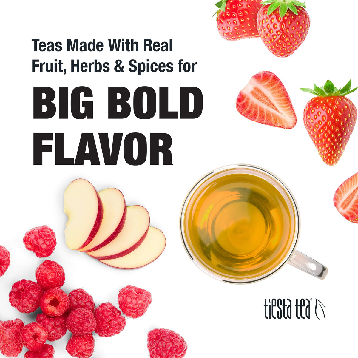 Tiesta Tea Loose Leaf Pomegranatopia Mixed-Berry White Tea - 8 oz Resealable Bulk Pouch - Low Caffeinated, Makes Up to 200 Cups