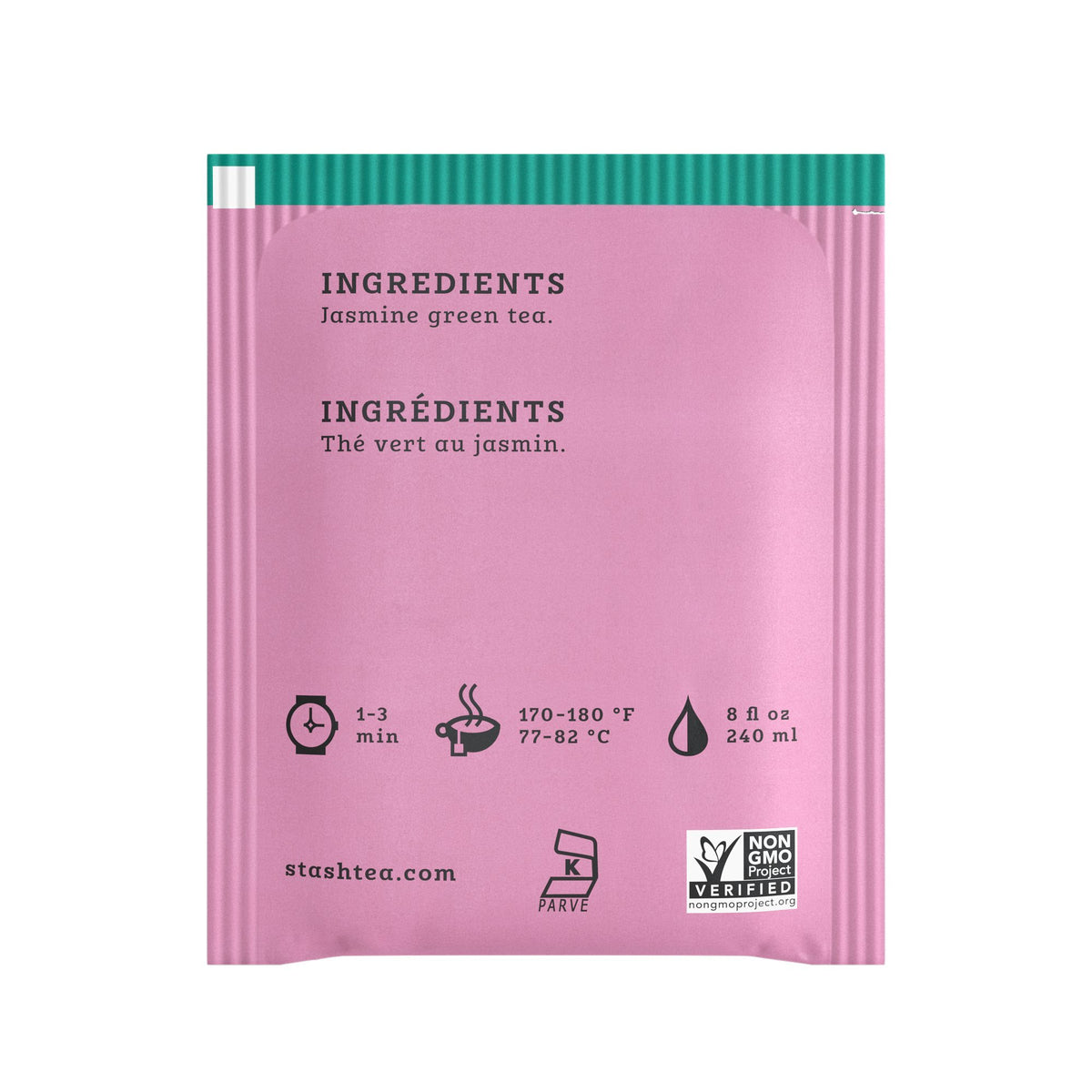 Stash Jasmine Blossom Green Tea - Caffeinated, Non-GMO, 120 Bags Total (20 Count Pack of 6)