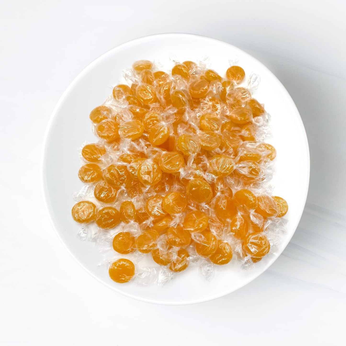 Fusion Sweets Butterscotch Hard Candy - 2LB Bag, Individually Wrapped Yellow Discs, Perfect for Snacks and Parties