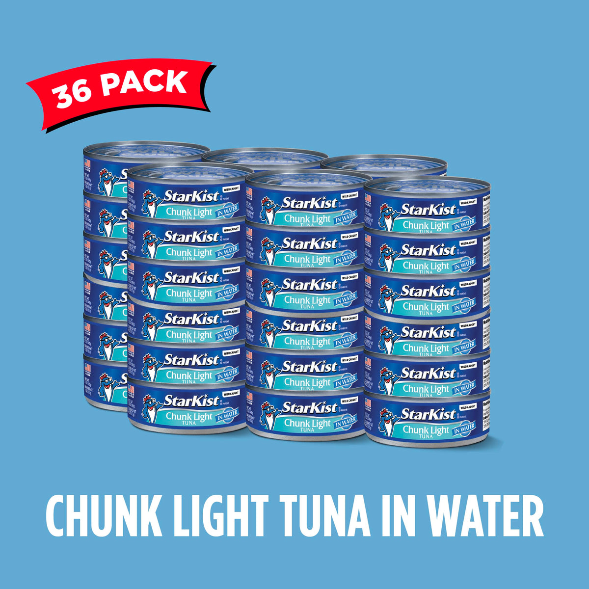 Starkist Chunk Light Tuna In Water, 12 - 5 Oz Cans (Pack Of 3) - 36 Total Cans