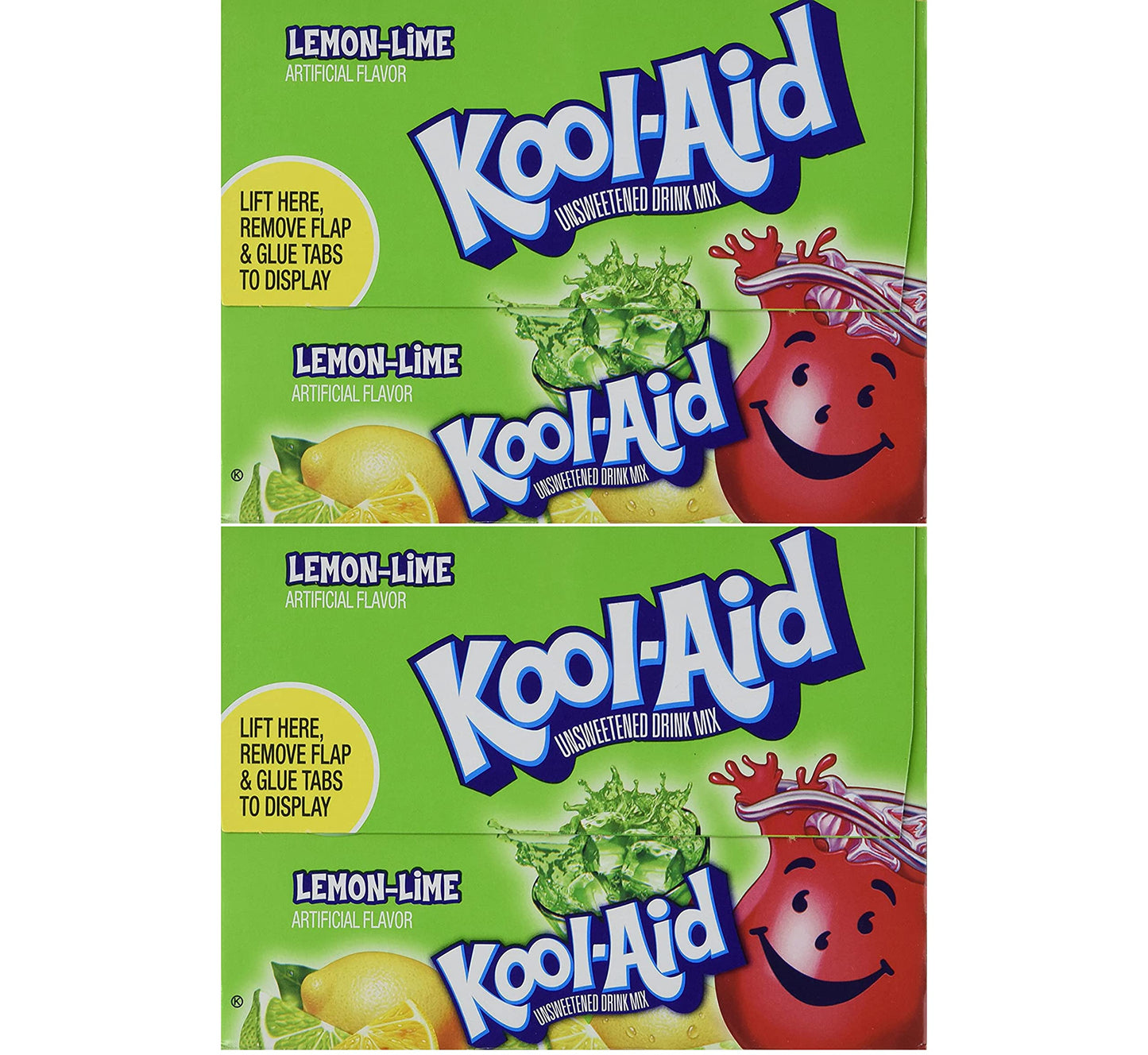 Kool-Aid Lemon-Lime Unsweetened Soft Drink Mix, 0.13-Ounce Packets (Pack of 96)
