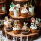 40Pcs Edible Animal Cupcake Toppers Wafer Paper Woodland Theme Animal Cupcake Toppers Picks For Animal Drink Topper Baby Shower