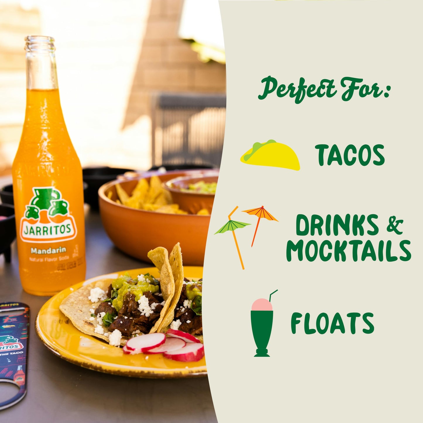 Jarritos - Mexican Soda Soft Drinks  Tamarind (17.7 oz  524ml) 24 Bottles - Made with Real Cane Sugar - 0g Fat - Made in Mexico - Natural Flavor Soda Pop - Party & BBQ Beverages