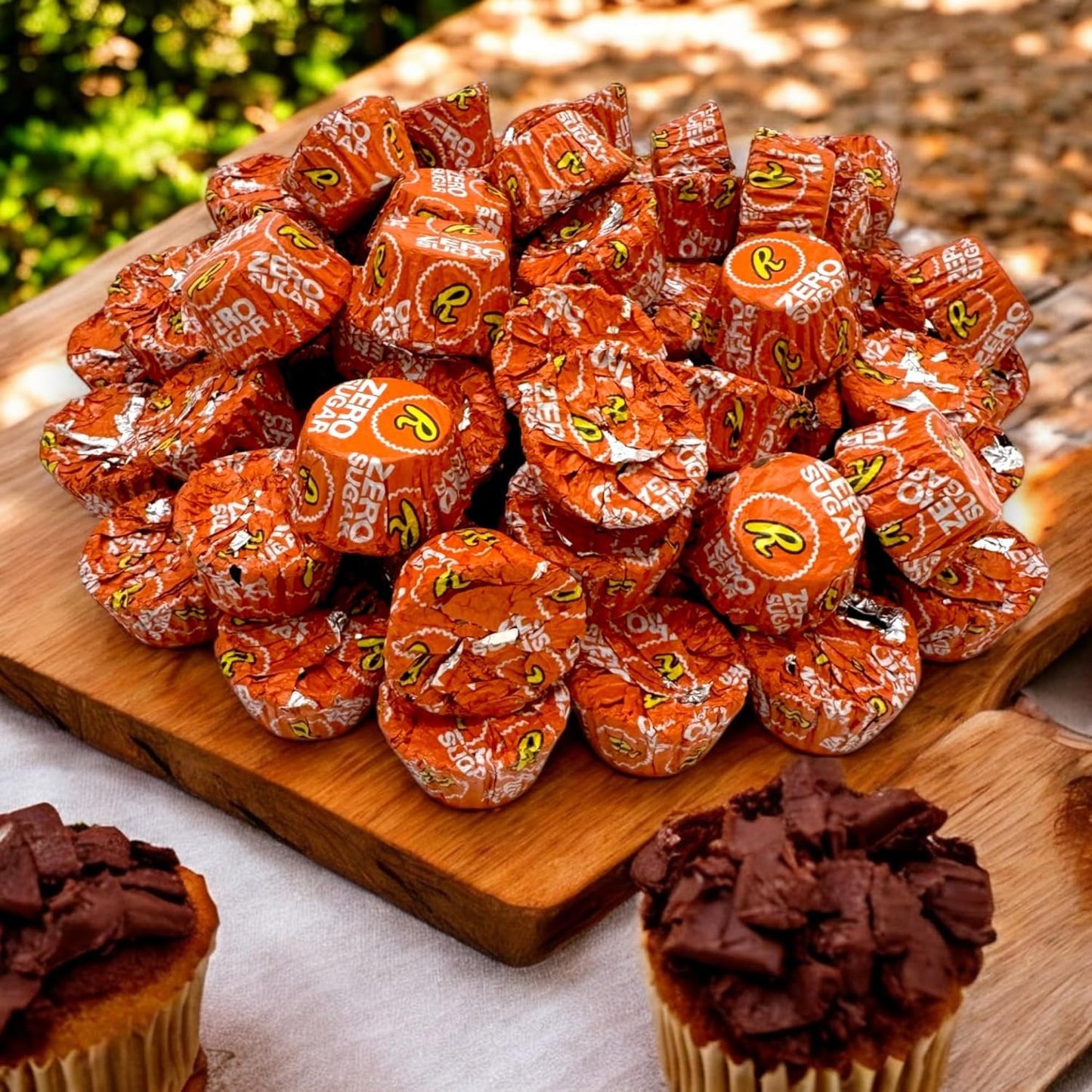 Zero Sugar Miniature Milk Chocolate Peanut Butter Cups - 1 LB Bulk Bag (Approx. 50 Pieces) - Individually Wrapped Sugar Free Candy - Guilt-Free Chocolate   Party Favors & Holiday Desserts
