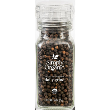 Simply Organic Daily Grind, Certified Organic | 2.65 Oz | Pack Of 6 | Piper Nigrum L.