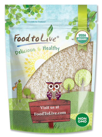 Food To Live Organic Long Grain White Rice, 3 Pounds – Non-Gmo, Vegan, Kosher. Easy To Cook. Stays Separate And Fluffy. Low In Fat. Contains Iron. Perfect For Stuffing, Pilafs, Salads.