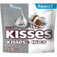 HERSHEYS HUGS & KISSES Milk Chocolate and White Creme Candy Family Pack, 15.6 oz