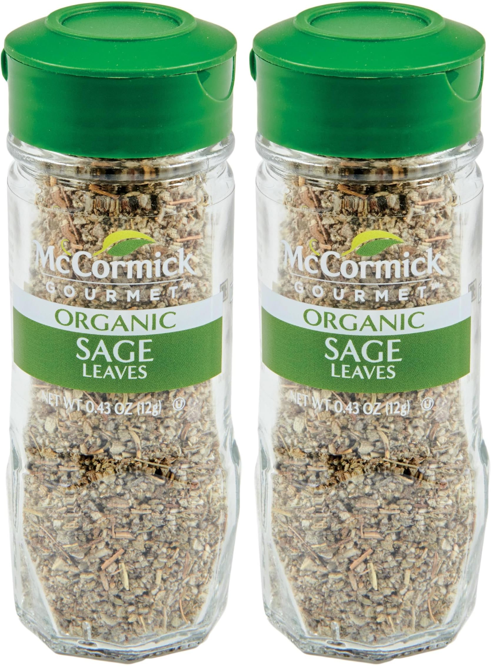 McCormick Gourmet Organic Sage Leaves, 0.43 oz (Pack of 2)