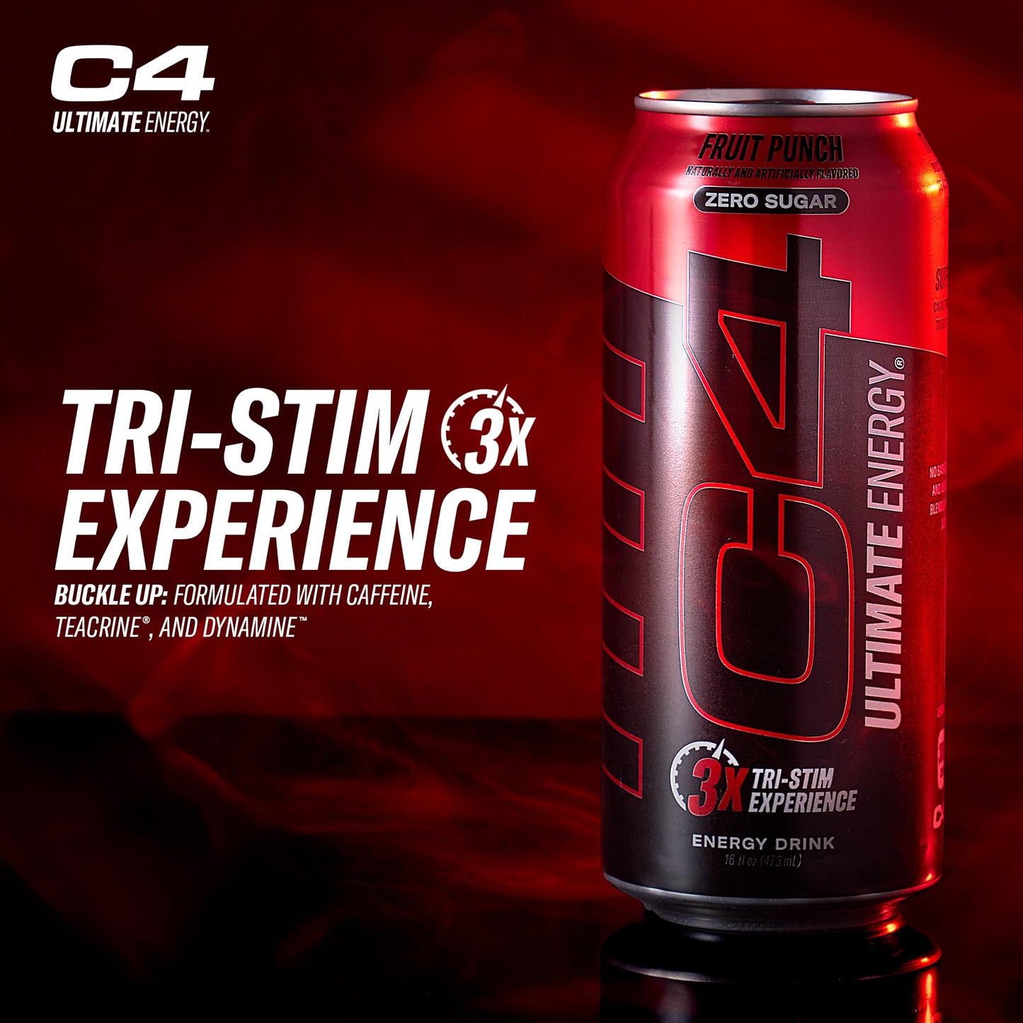 C4 Ultimate | Pre Workout Sugar Free Energy Drink Official Variety Pack | Tri-Stim Experience with 300mg Caffeine + TeaCrine + Dynamine | 16oz (Pack of 12)
