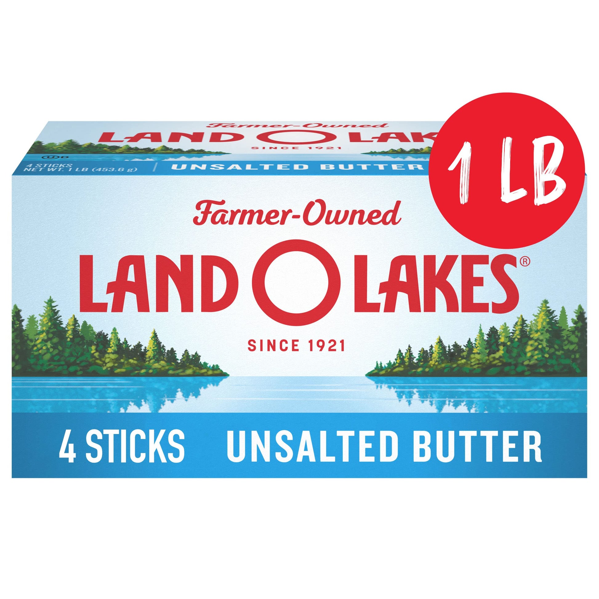 Land O Lakes Unsalted Butter, 1 lb in 4 Sticks