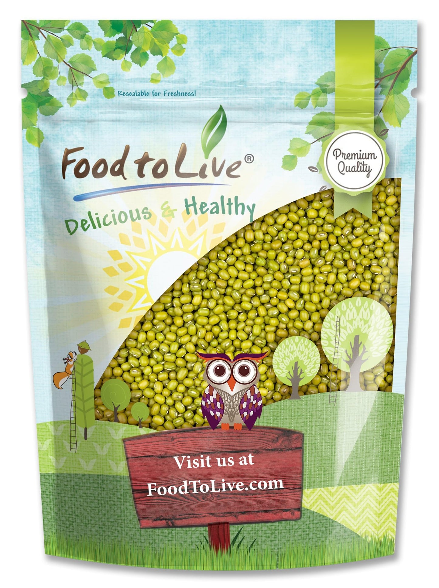 Food To Live - Mung Beans, 5 Pounds – Whole, Dried, Raw Moong, Kosher, Vegan, Sirtfood, Bulk Green Gram, Low Sodium, Good Source Of Dietary Fiber, Protein, Folate, Copper, And Iron