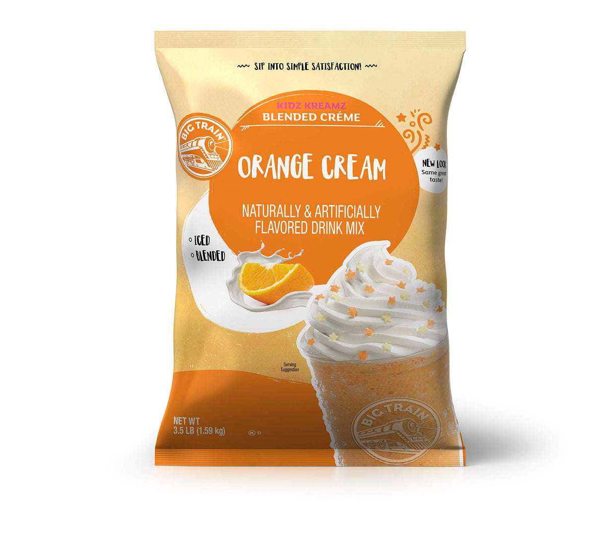 Big Train Kidz Kreamz Orange Cream Blended Beverage Mix, 3.5 Pound (Pack Of 1)