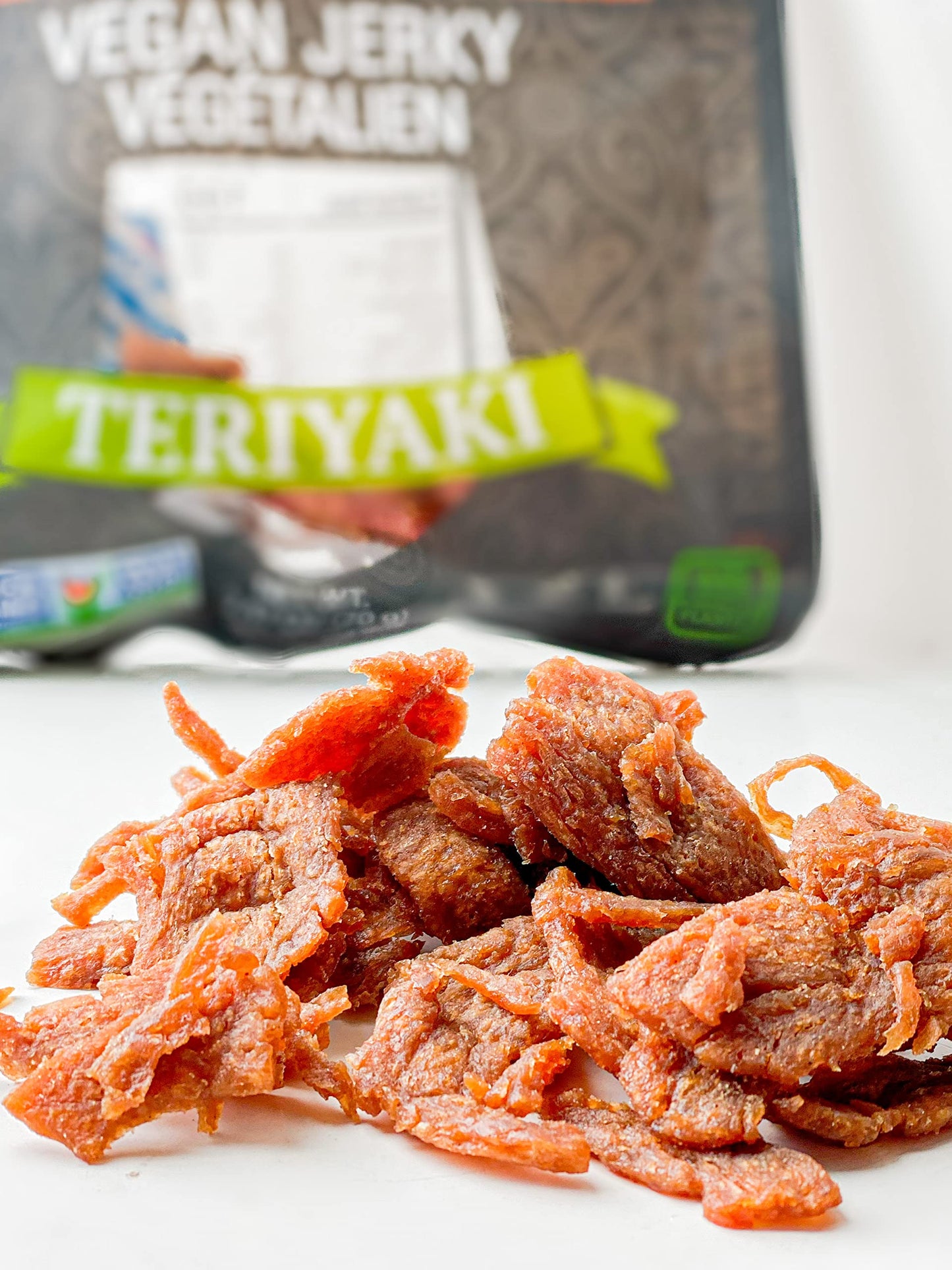 Noble Jerky - Healthy Vegan Jerky, Vegetarian, 2 .47 oz Bag, (3 Bags) (Teriyaki)