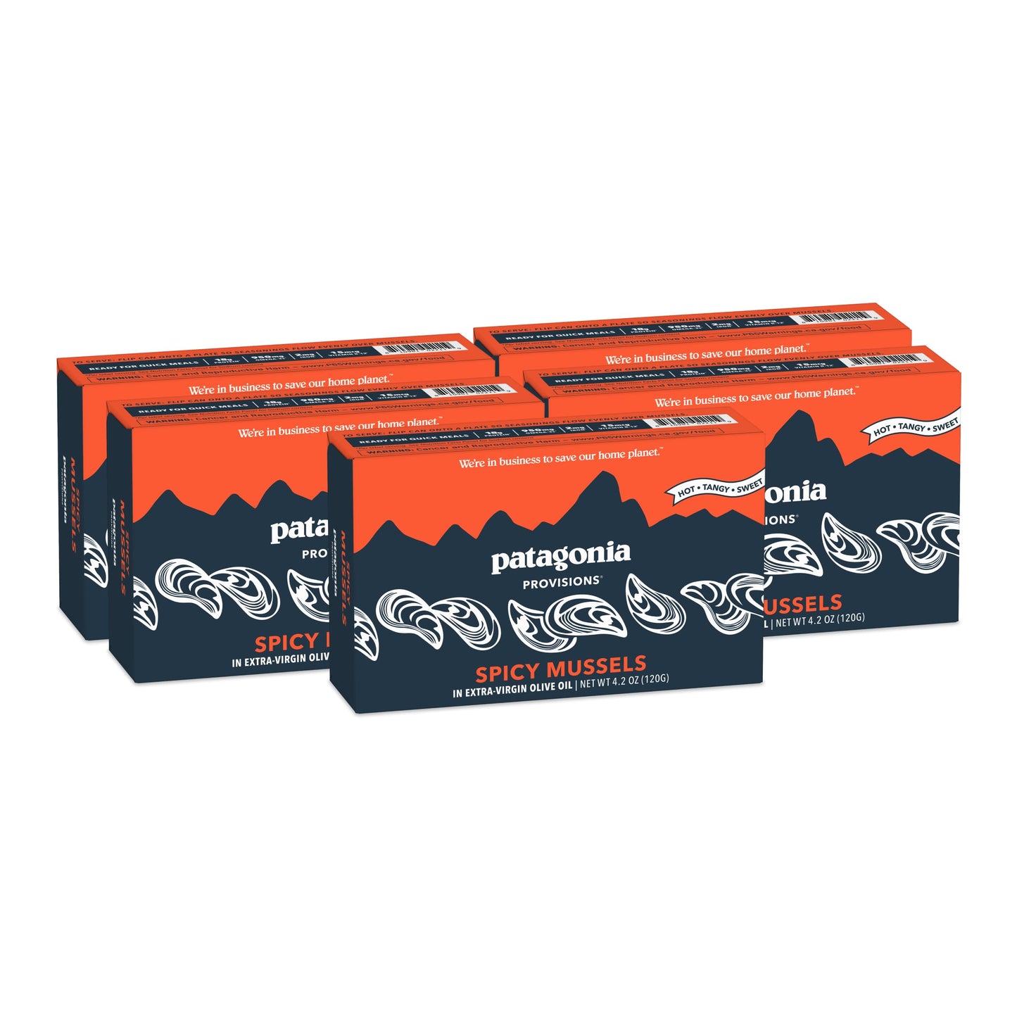 Patagonia Provisions - Spicy Mussels In Extra Virflavor Blend Olive Oil | Responsibly Sourced | 18G Protein & Gluten Free | Pack Of 5