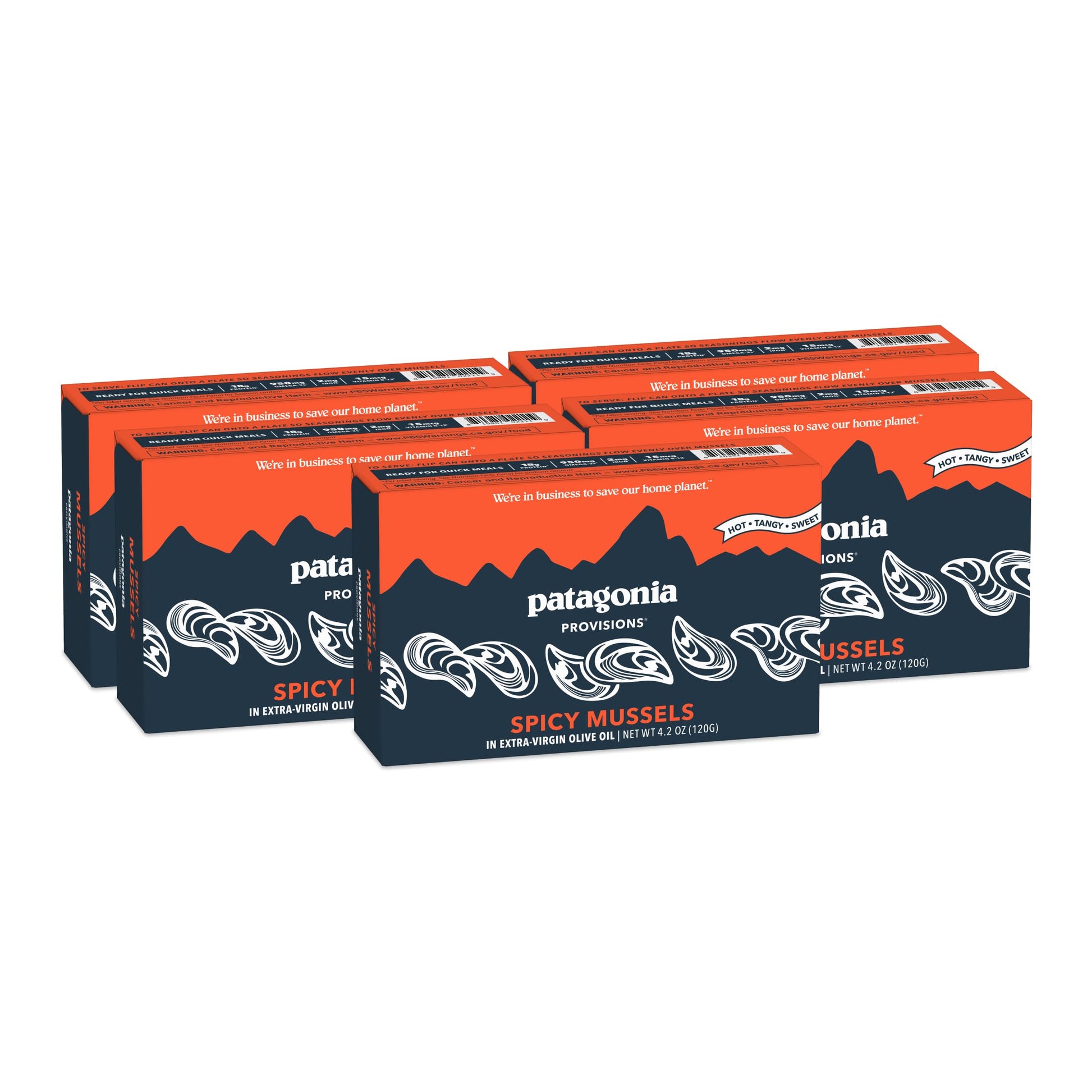 Patagonia Provisions - Spicy Mussels In Extra Virflavor Blend Olive Oil | Responsibly Sourced | 18G Protein & Gluten Free | Pack Of 5