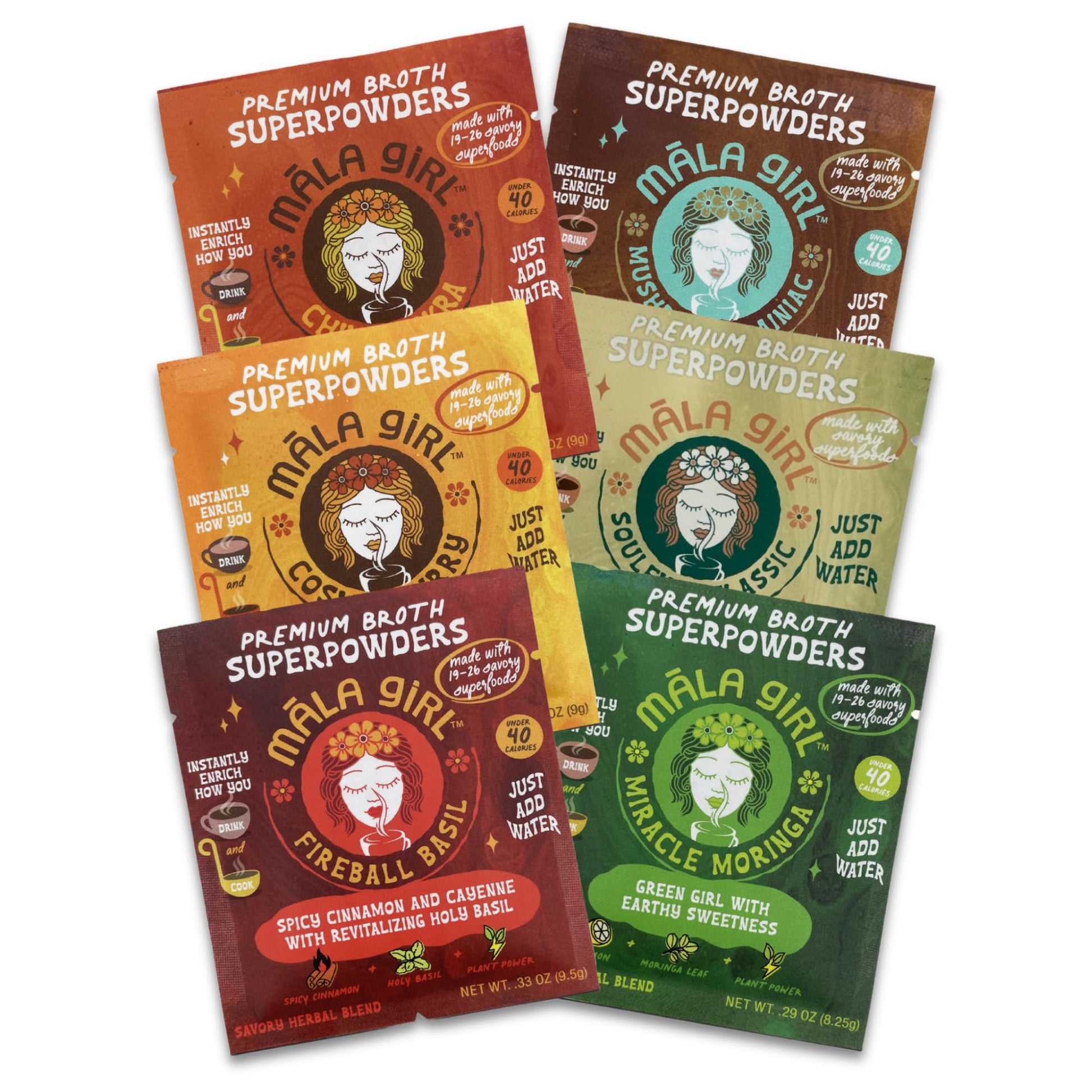 Mala Girl Ramen Broth And Seasoning Superpowder  Packed With Vitamins  Minerals And Antioxidants  Promotes Immunity And Gut Health  Vegan  Gluten And Dairy Free