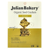 Julian Bakery Organic Seed Crackers - Parmesan 4oz | Gluten Free and Organic Certified | Grain Free | Low Carb