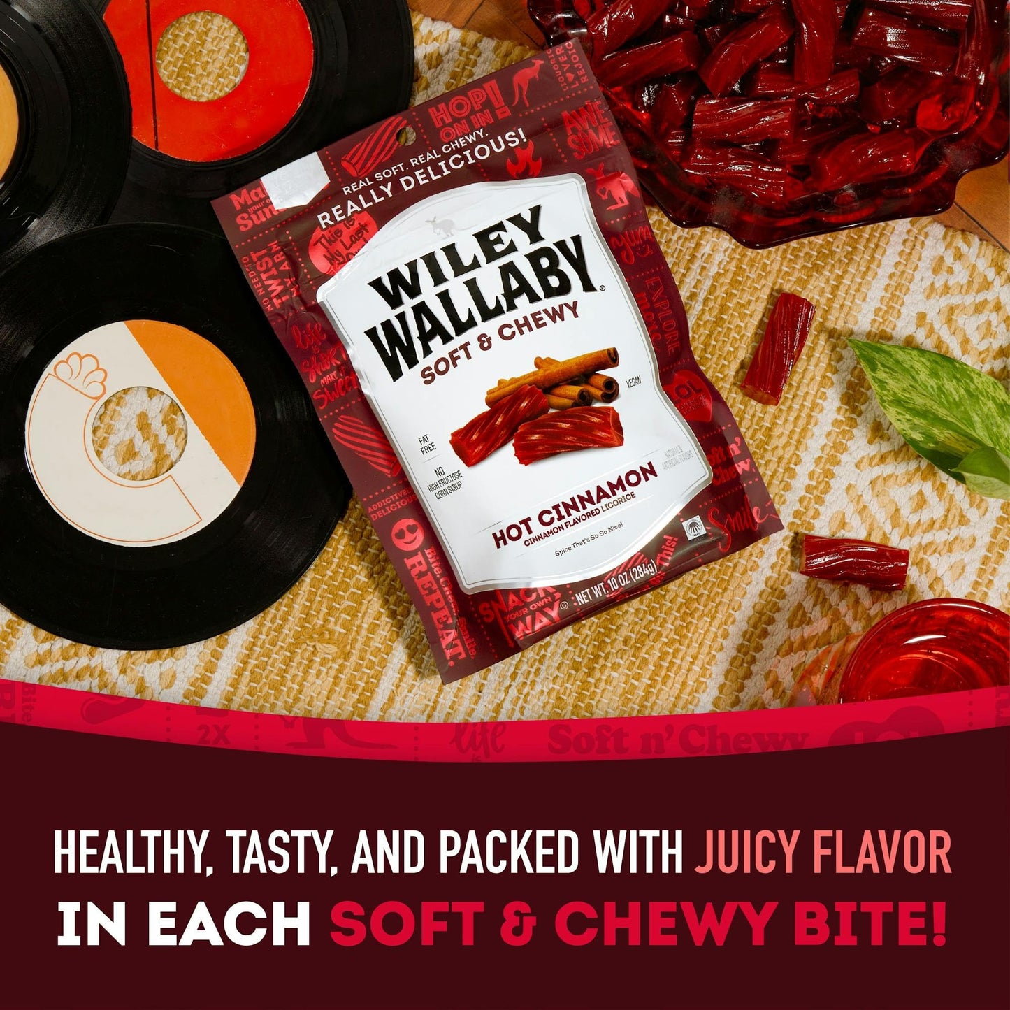 Wiley Wallaby Licorice 24 Ounce Classic Gourmet Soft & Chewy Australian Cinnamon Licorice Candy Twists, 3 Pack