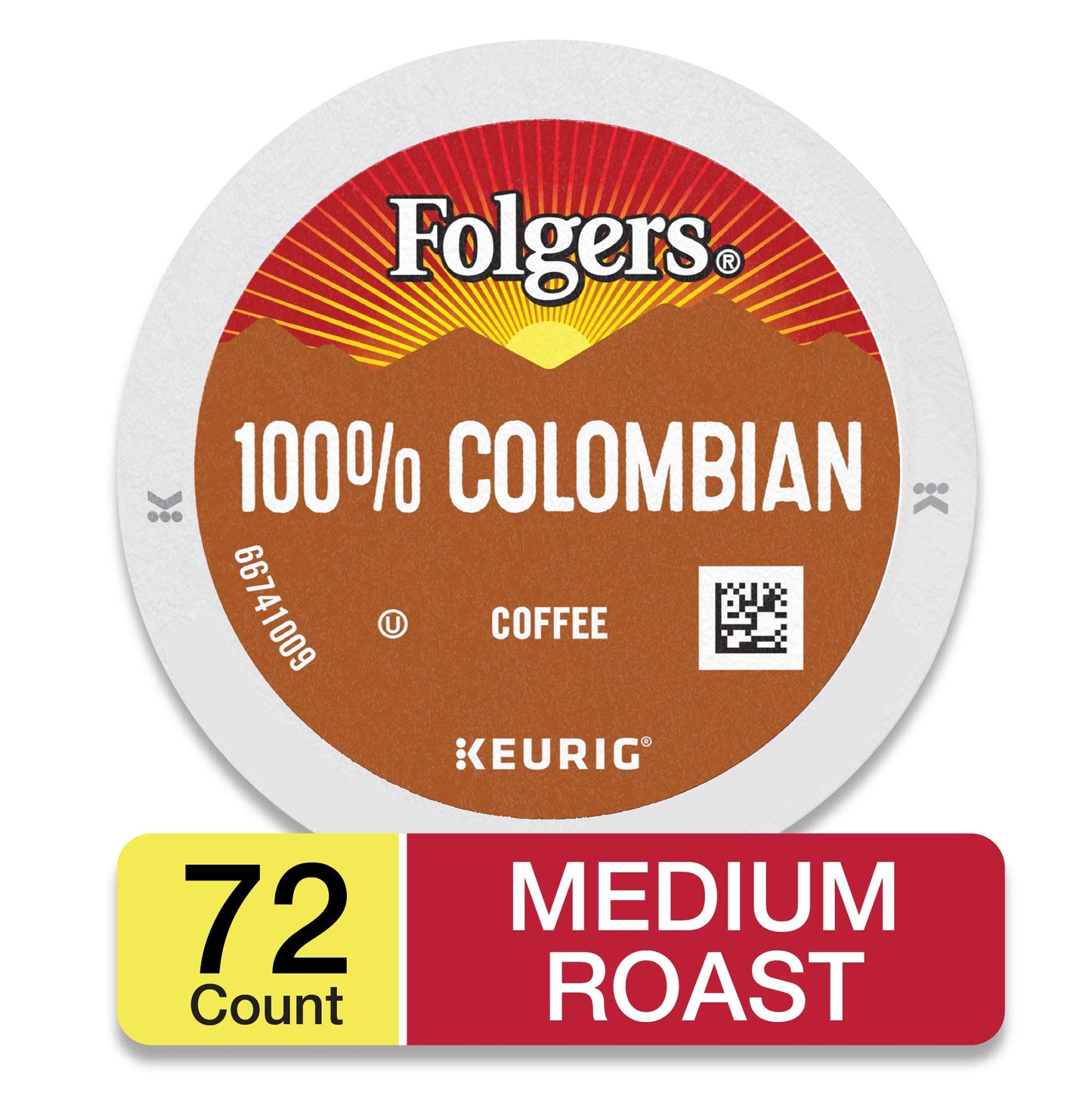 Folgers K Cups 100% Colombian Coffee for Keurig Makers  Medium Roast  72 Count