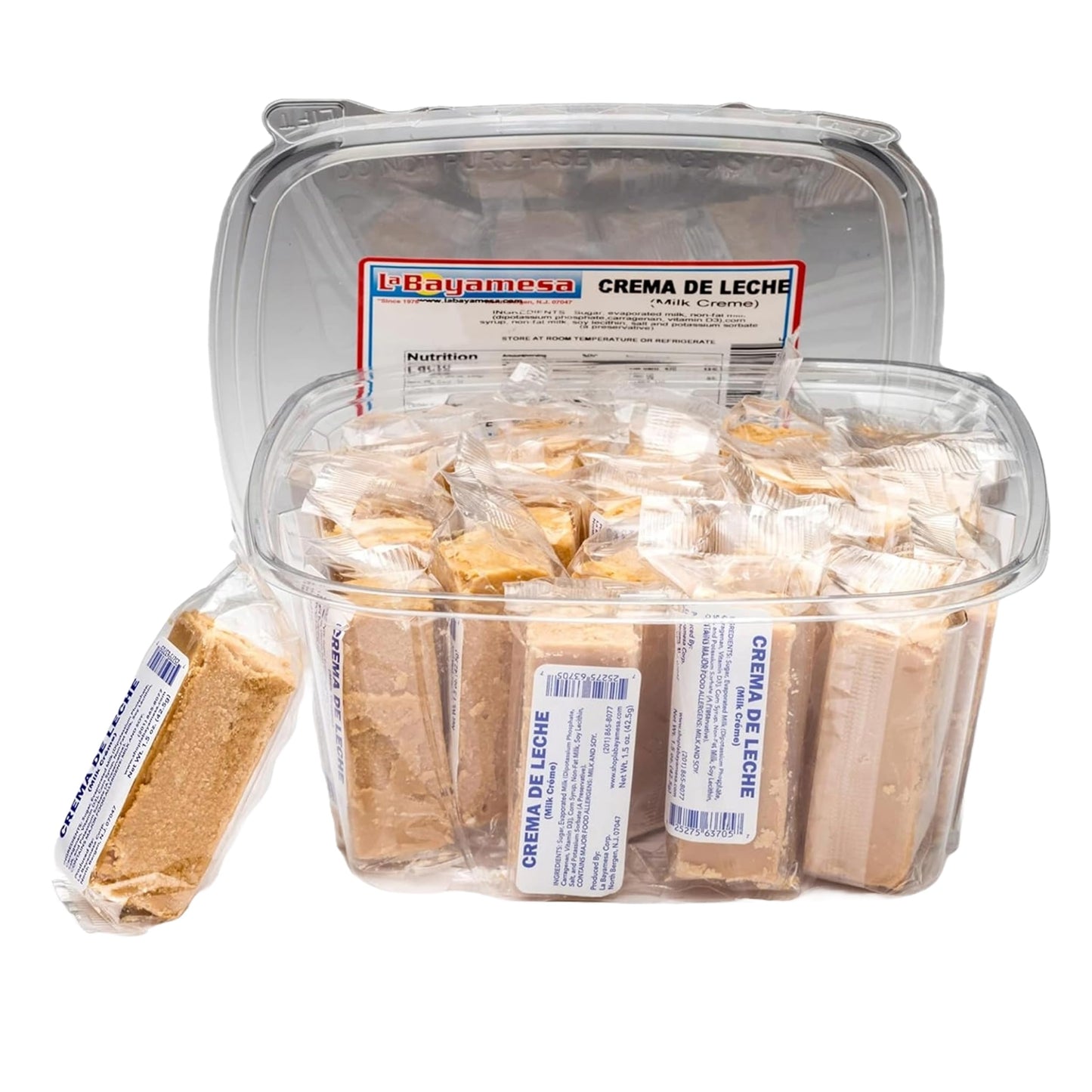 Crema De Leche || 2.5lb || Milk Cream candy (Milk crme), keto snack, healthy snacks, non fat milk, La Bayamesa (pack 24)
