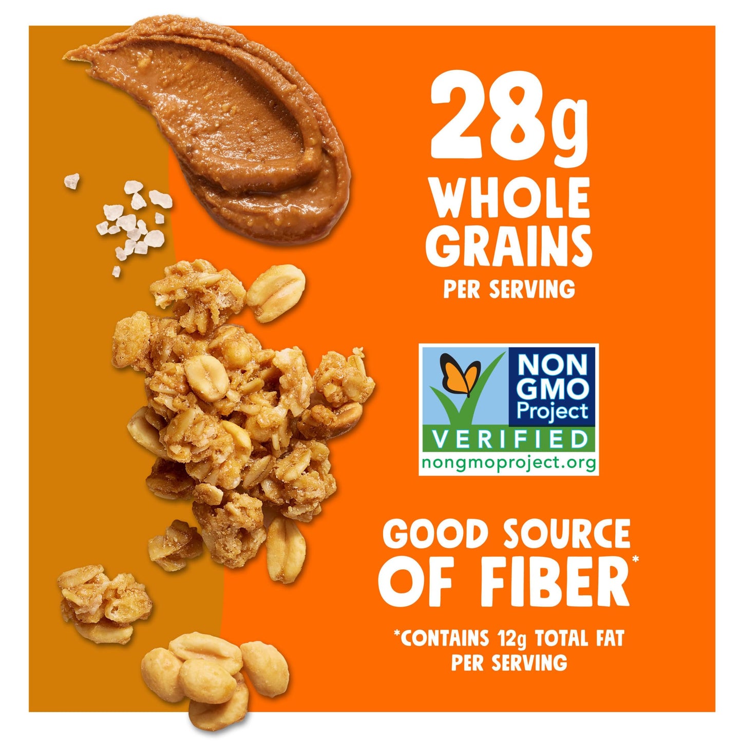 Bear Naked Granola Cereal, Breakfast Snacks, Peanut Butter (6 Bags)