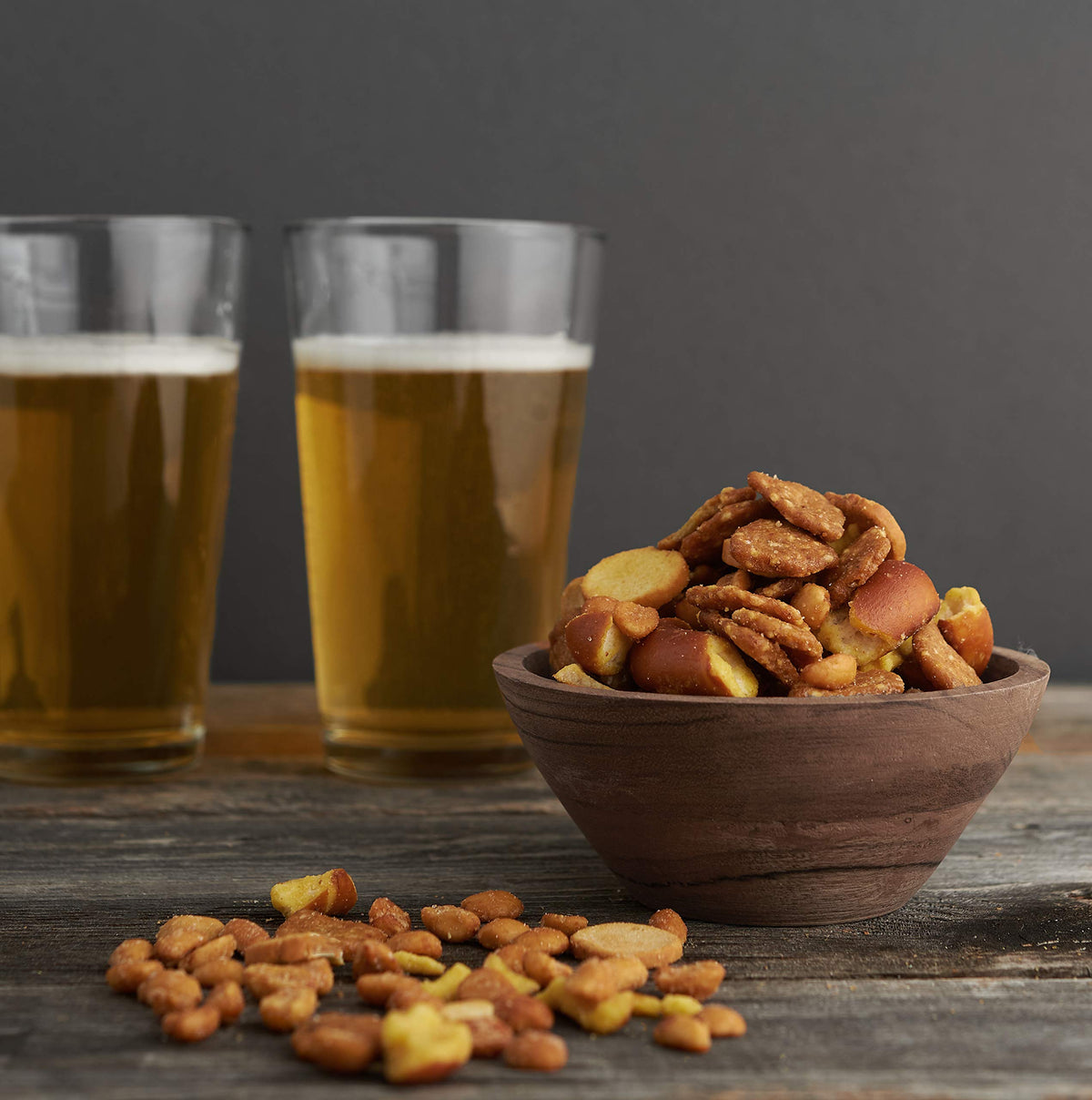 Imperial Nuts Mixed Nuts Bar Mix - Honey Mustard Sourdough Pretzels, Peanuts, Sesame Chips, Mini Bagel Chips, 2 Pound